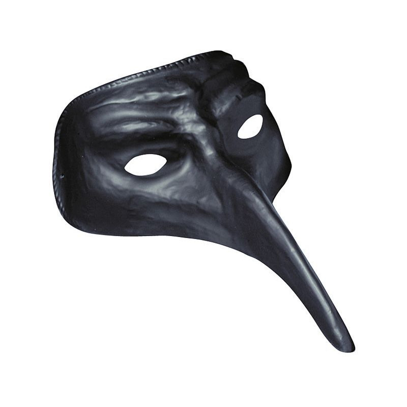 Maska s dlhým nosom, čierna